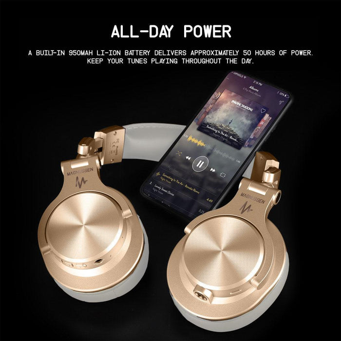 MAGNUSSEN Audio H6 Headphones Bluetooth Gold Beige HB2000603 premium Quality Stereo Kopfhörer Sound Écouteurs qualité