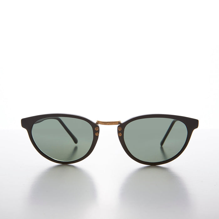 SUNGLASS MUSEUM Small Cat Eye Sunglass with Gold Accents - Mara