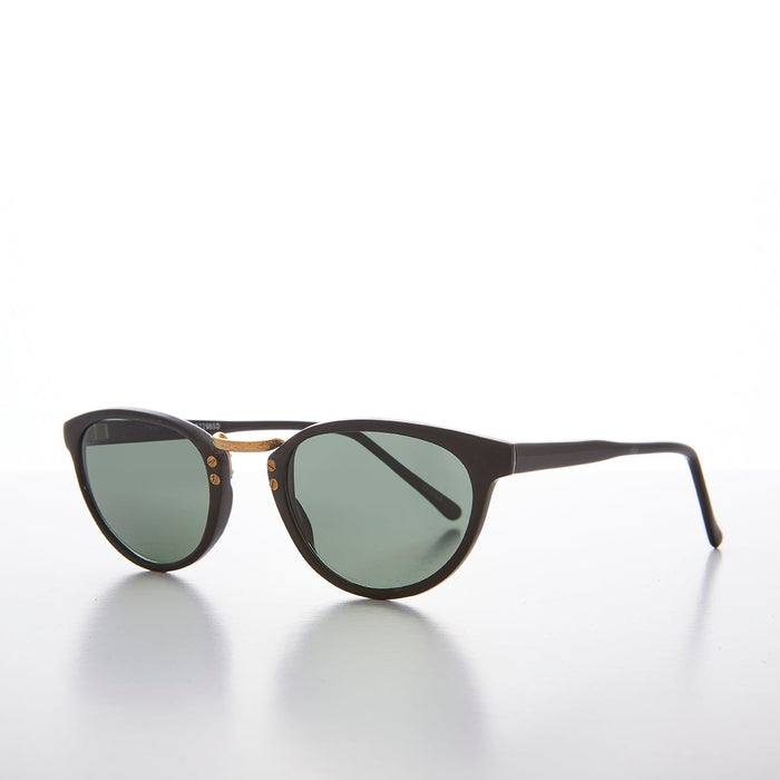 SUNGLASS MUSEUM Small Cat Eye Sunglass with Gold Accents - Mara