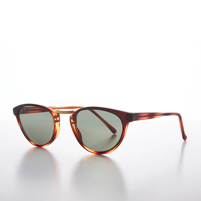 SUNGLASS MUSEUM Small Cat Eye Sunglass with Gold Accents - Mara