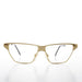 image of sunglasses model SUNGLASS MUSEUM SUNGLASS MUSEUM Gold Horn Rim Clear Lens Vintage 90s Optical Frame - Marco