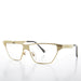 image of sunglasses model SUNGLASS MUSEUM SUNGLASS MUSEUM Gold Horn Rim Clear Lens Vintage 90s Optical Frame - Marco