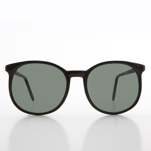 image of sunglasses model SUNGLASS MUSEUM Oversized Black Round Schoolboy Vintage Sunglass - Margo