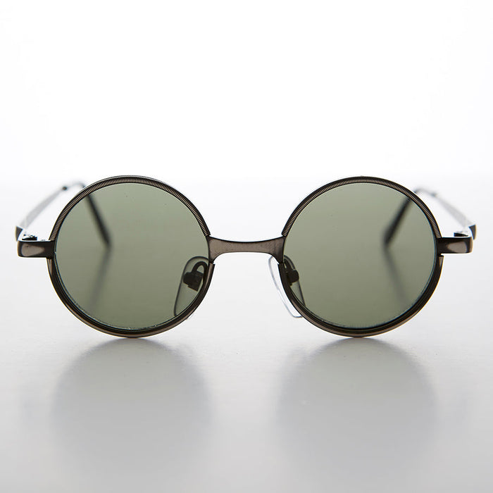 SUNGLASS MUSEUM Round Metal Punk Hippie Vintage Steampunk Sunglass - Merlin 1 - Product image
