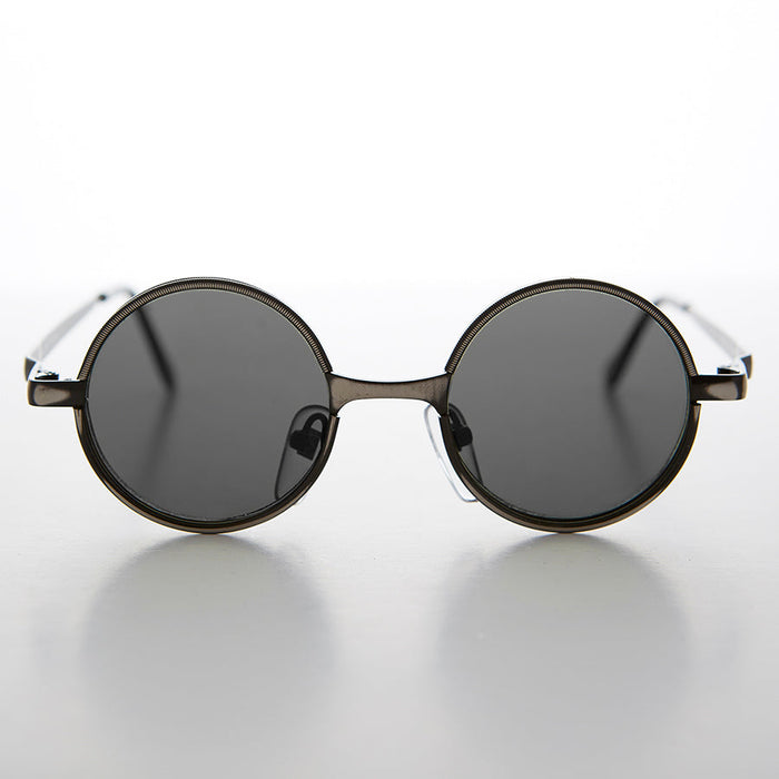 SUNGLASS MUSEUM Round Metal Punk Hippie Vintage Steampunk Sunglass - Merlin 1 - Product image