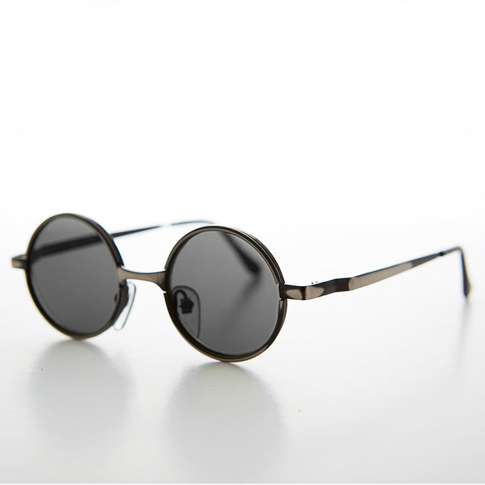 SUNGLASS MUSEUM Round Metal Punk Hippie Vintage Steampunk Sunglass - Merlin 1 - Product image