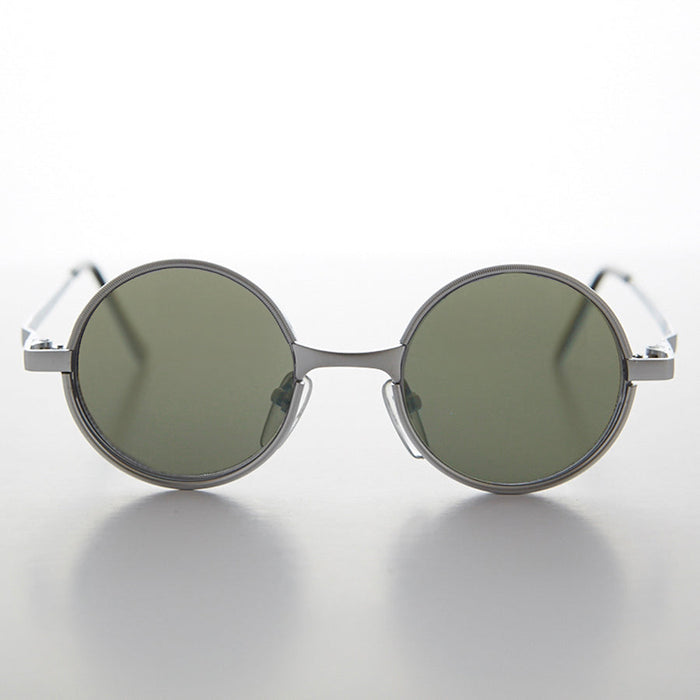 SUNGLASS MUSEUM Round Metal Punk Hippie Vintage Steampunk Sunglass - Merlin 1