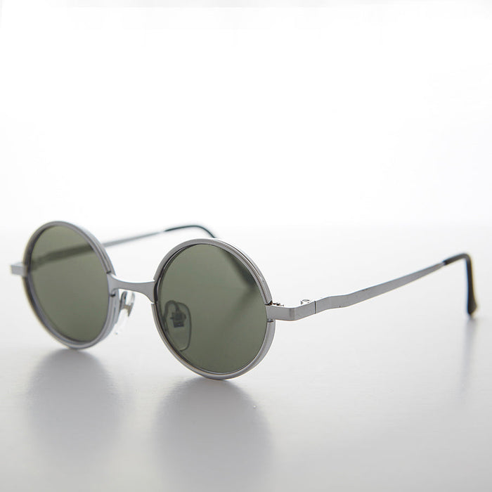 SUNGLASS MUSEUM Round Metal Punk Hippie Vintage Steampunk Sunglass - Merlin 1