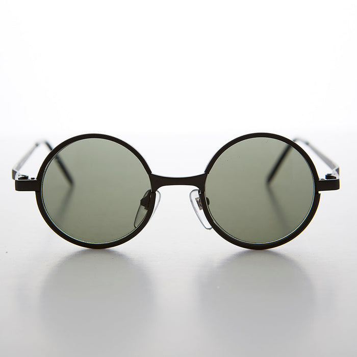SUNGLASS MUSEUM Round Metal Punk Hippie Vintage Steampunk Sunglass - Merlin 1
