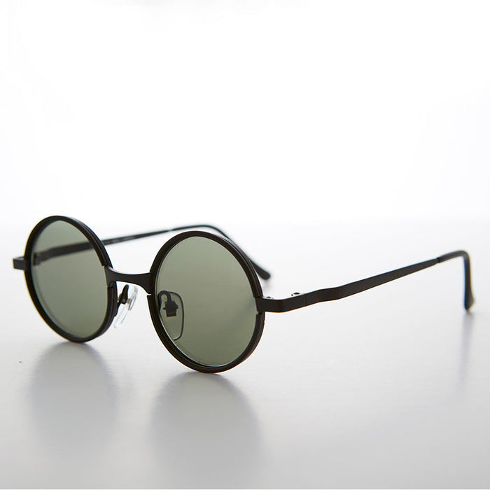 SUNGLASS MUSEUM Round Metal Punk Hippie Vintage Steampunk Sunglass - Merlin 1
