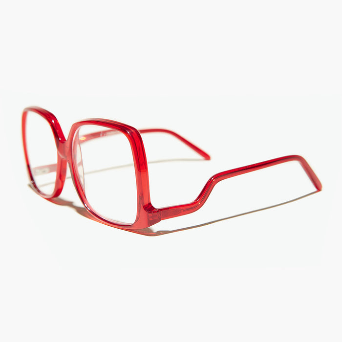 SUNGLASS MUSEUM Red Oversized Reader or Bifocal Glasses - Mia