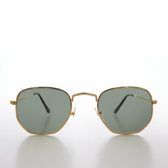 SUNGLASS MUSEUM Square Metal Sunglasses with Glass Lenses - Mika