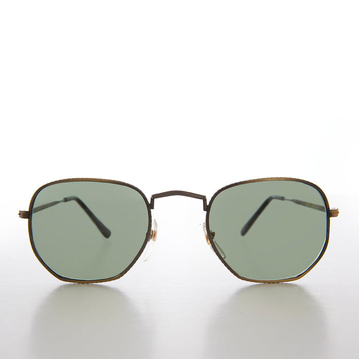 SUNGLASS MUSEUM Square Metal Sunglasses with Glass Lenses - Mika