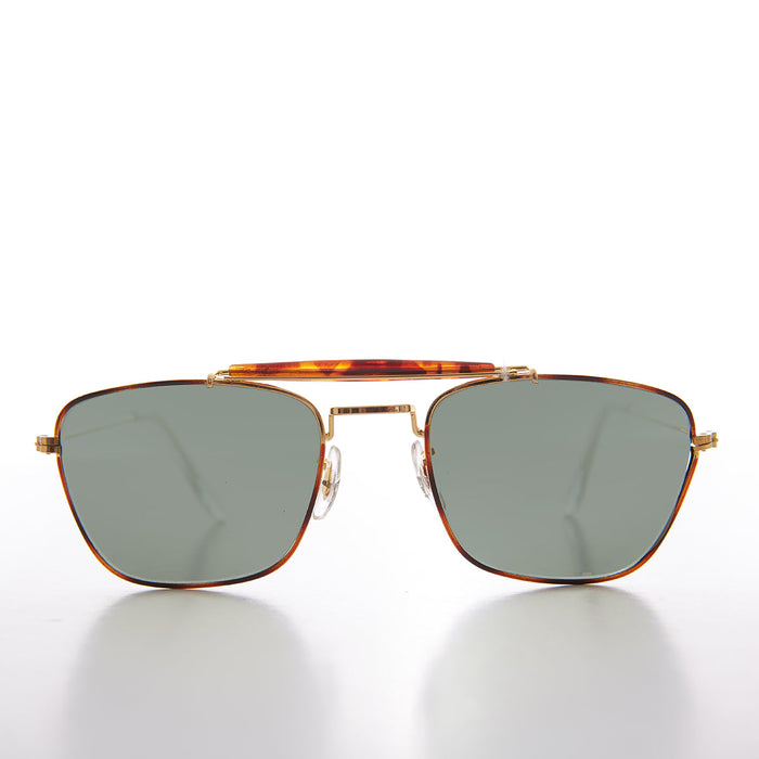 SUNGLASS MUSEUM Small Metal Vintage Pilot Sunglasses - Milan