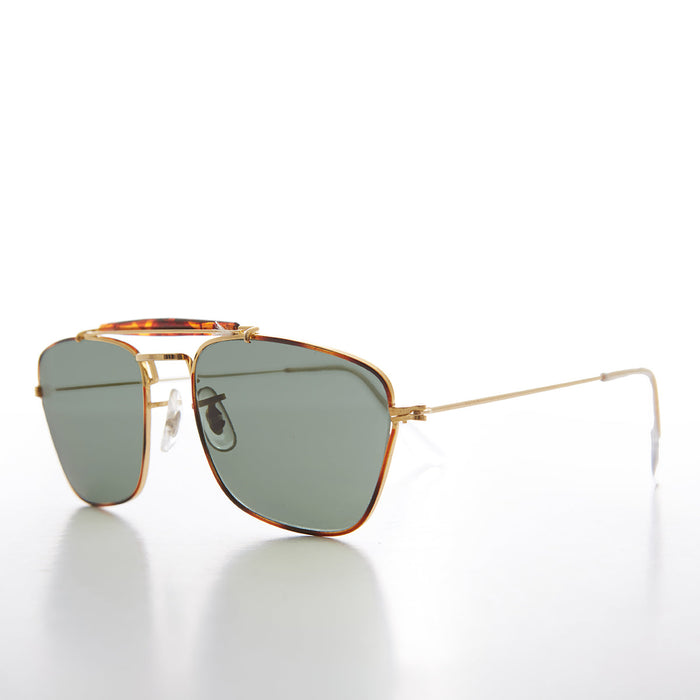 SUNGLASS MUSEUM Small Metal Vintage Pilot Sunglasses - Milan