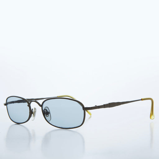 image of sunglasses model SUNGLASS MUSEUM Rectangular Sunglass with Tinted Lenses - Mills