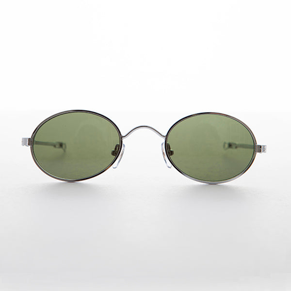 SUNGLASS MUSEUM Oval Sunglass Spectacle with Adjustable Sliding Temples - Miyazaki