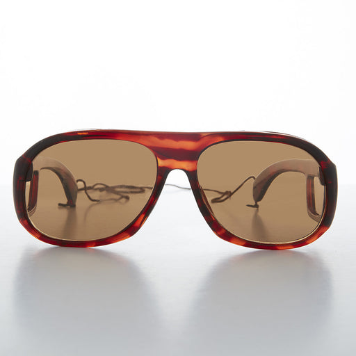 image of sunglasses model SUNGLASS MUSEUM Rare Vintage Polarized Fishing Sunglass with Glass Lens - Tortoise Moby