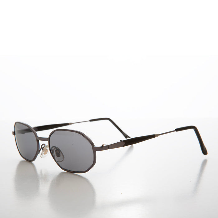 90s Geometric Oval Metal Sunglasses - Molloy