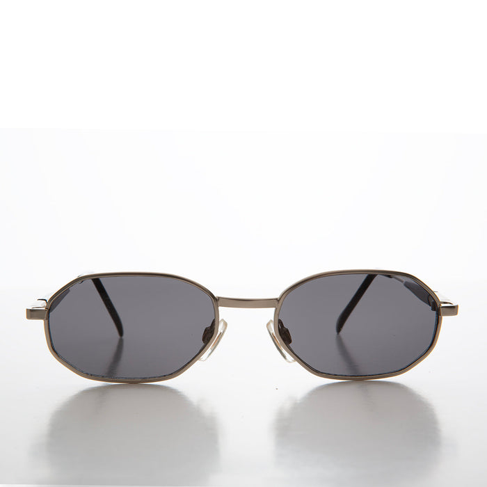 90s Geometric Oval Metal Sunglasses - Molloy