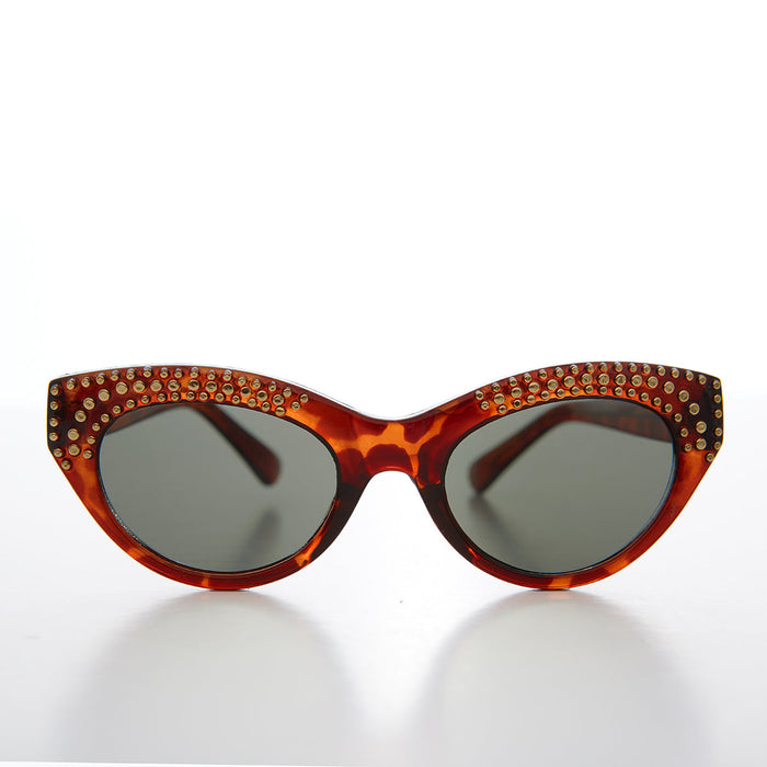 Sunglass Museum Cat Eye Sunglass with Gold Studs - Monique - Product image