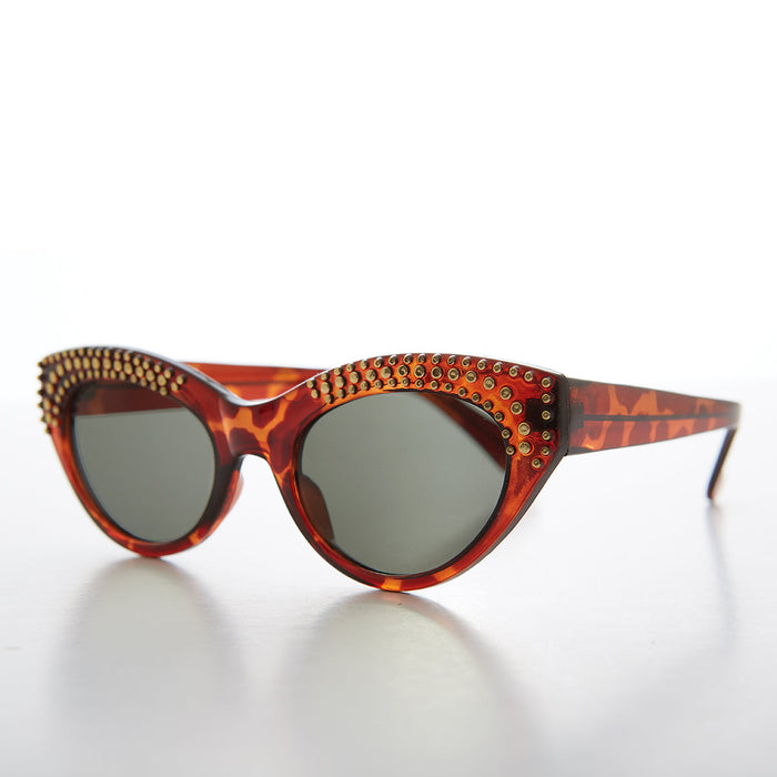 Sunglass Museum Cat Eye Sunglass with Gold Studs - Monique - Product image