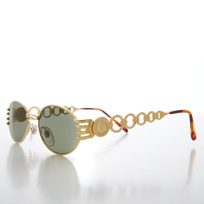 SUNGLASS MUSEUM 90s Oval Hip Hop Vintage Sunglasses - Motor
