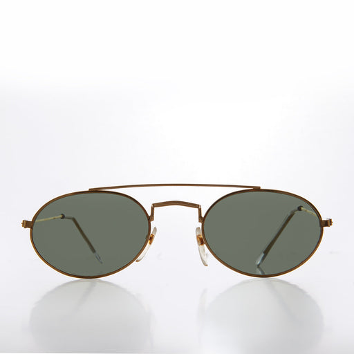 SUNGLASS MUSEUM Oval Metal Steampunk Aviator Sunglasses - Mykonos - Product image