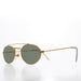 SUNGLASS MUSEUM Oval Metal Steampunk Aviator Sunglasses - Mykonos - Product image