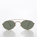 SUNGLASS MUSEUM Oval Metal Steampunk Aviator Sunglasses - Mykonos - Product image
