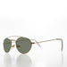 SUNGLASS MUSEUM Oval Metal Steampunk Aviator Sunglasses - Mykonos - Product image