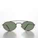 SUNGLASS MUSEUM Oval Metal Steampunk Aviator Sunglasses - Mykonos - Product image