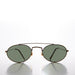 SUNGLASS MUSEUM Oval Metal Steampunk Aviator Sunglasses - Mykonos - Product image