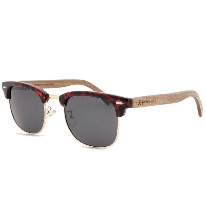 Malcolm Tortoise Walnut Clubmaster Sunglasses | Joycoast