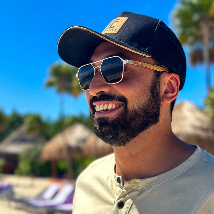 Maverick Hexagon Wooden Sunglasses | Polarized | Joycoast