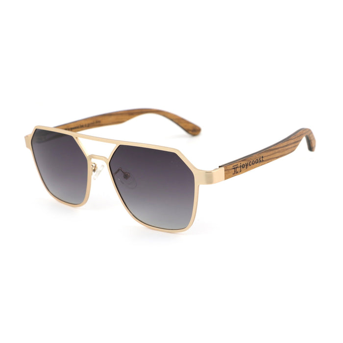 Maverick Hexagon Wooden Sunglasses | Polarized | Joycoast