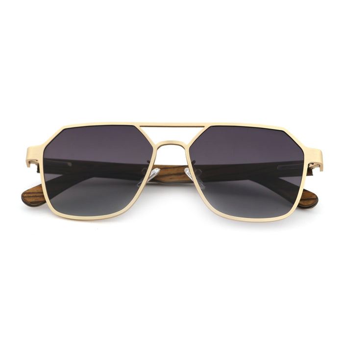 Maverick Hexagon Wooden Sunglasses | Polarized | Joycoast