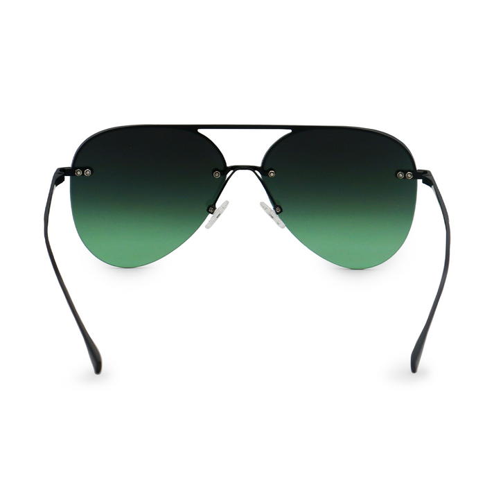 TOPFOXX Sunglasses Smaller Megan 2 - Dark Green Metal Aviator Sunglasses