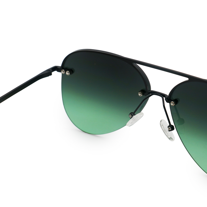 TOPFOXX Sunglasses Smaller Megan 2 - Dark Green Metal Aviator Sunglasses
