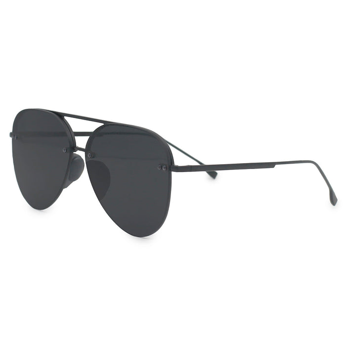 TOPFOXX Sunglasses Smaller Megan 2 Jet Black- Tangle Free Aviator Sunglasses