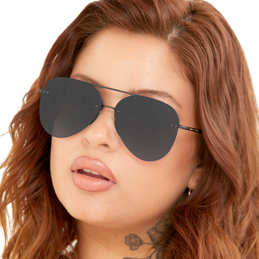 TOPFOXX Smaller Megan 2 Jet Black- Aviator Sunglasses - Product image