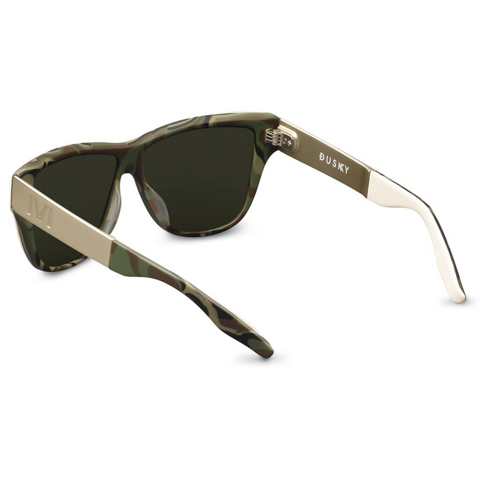 IVI VISION Sunglasses DUSKY- POLISHED IVORY - Dpm - Brushed Aluminum / Green Grey Lens
