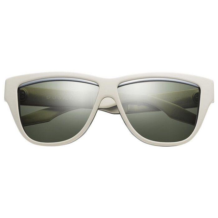 IVI VISION Sunglasses DUSKY- POLISHED IVORY - Dpm - Brushed Aluminum / Green Grey Lens