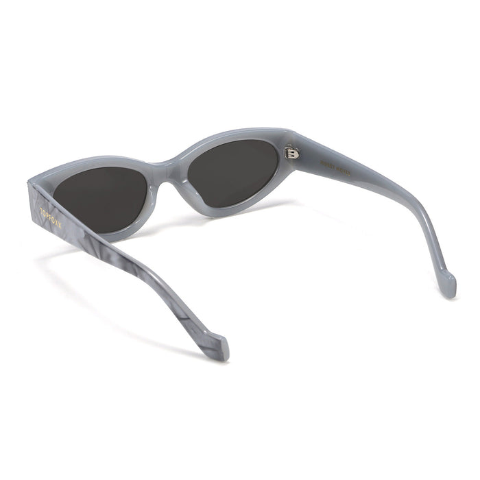 TOPFOXX Sunglasses Kat x Money Moves - Grey Cateye Sunglasses