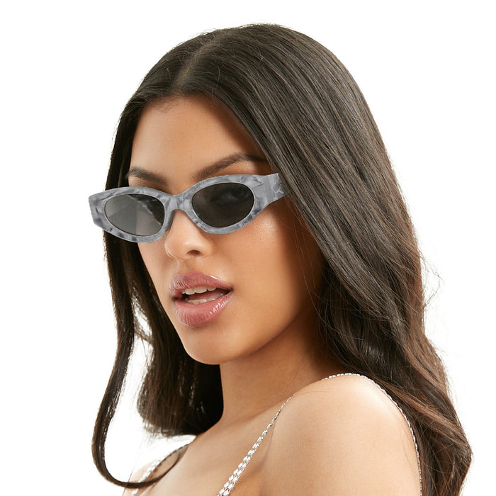 TOPFOXX Sunglasses Kat x Money Moves - Grey Cateye Sunglasses