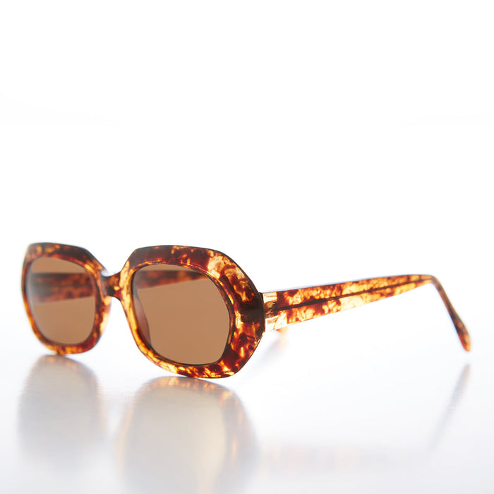 SUNGLASS MUSEUM Hexagon Mod Vintage Sunglass - Nadine