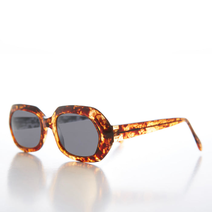 SUNGLASS MUSEUM Hexagon Mod Vintage Sunglass - Nadine