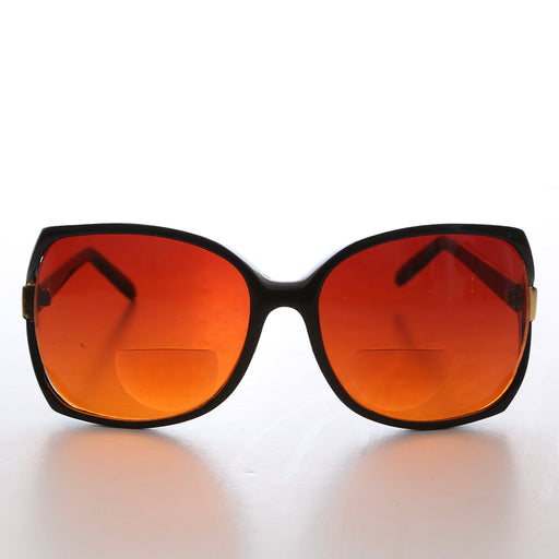 image of sunglasses model SUNGLASS MUSEUM SUNGLASS MUSEUM Women's Orange Lens Bifocal Reading Sunglasses - Nancy