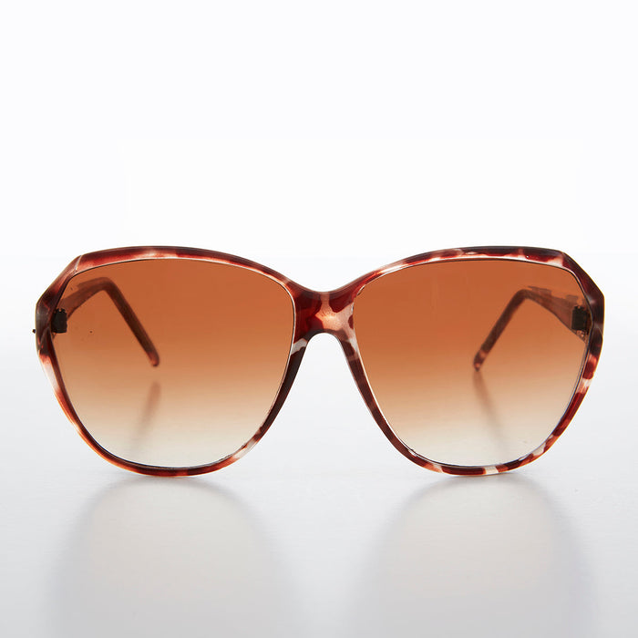 SUNGLASS MUSEUM Round Oversized Colorful Butterfly Vintage Sunglass - Nessa