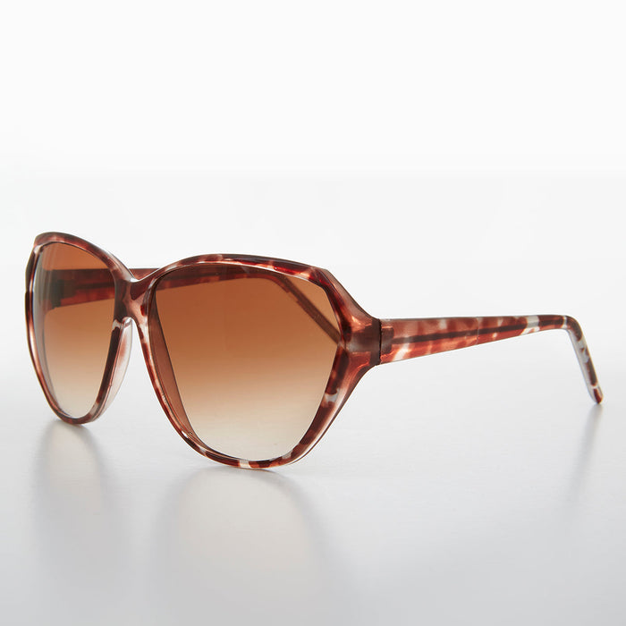 SUNGLASS MUSEUM Round Oversized Colorful Butterfly Vintage Sunglass - Nessa